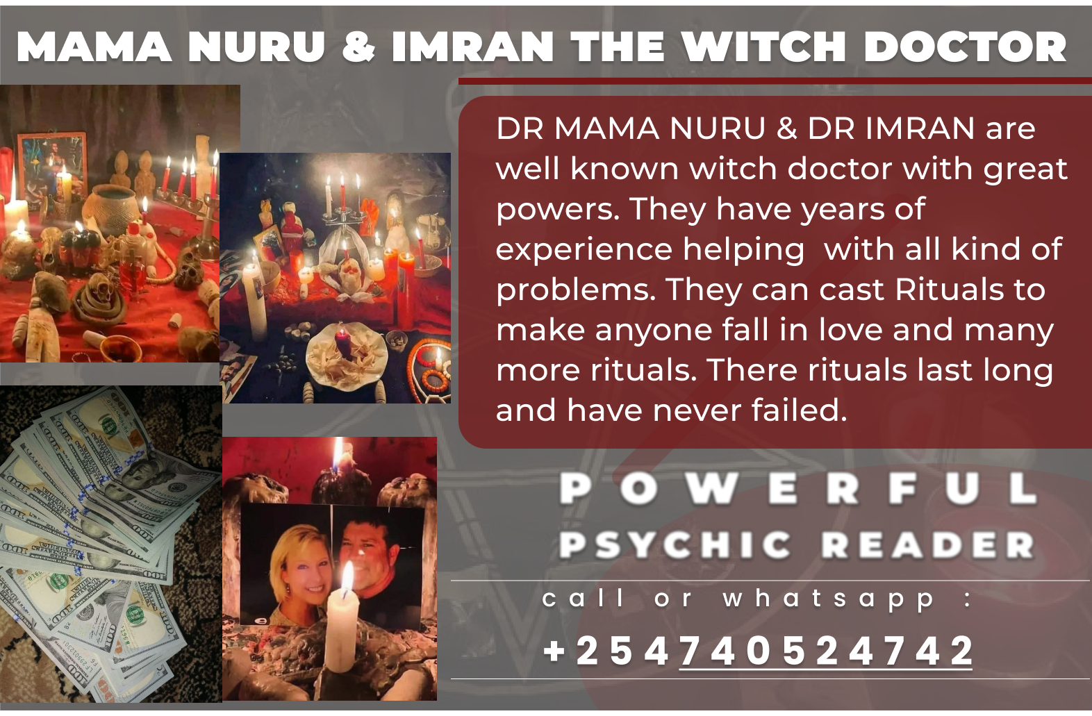 Doctor Mama Nuru and Doctor Imran — Experienced Traditional Healers and Psychic Readers