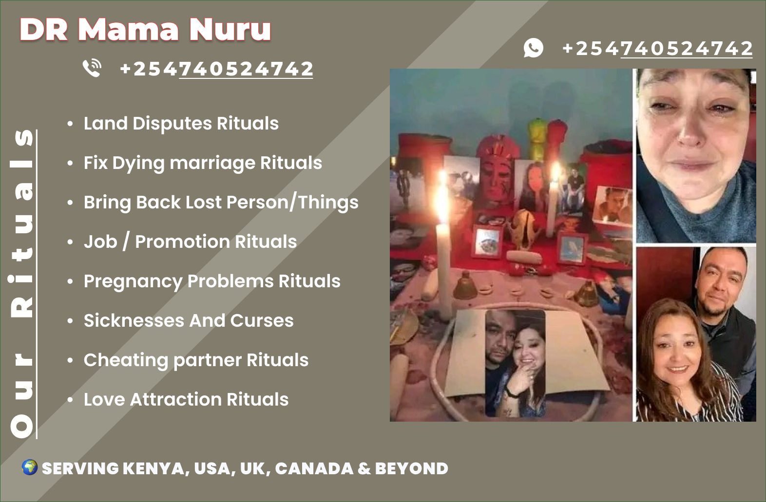 Doctor Mama Nuru — Traditional Healer and Spiritual Advisor serving Kenya, USA, UK, Canada and Beyond